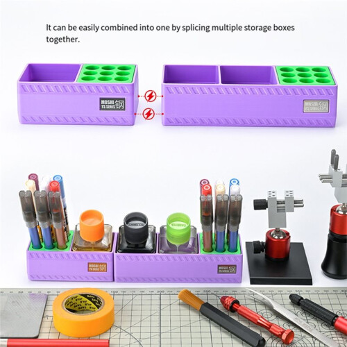 Magnetic Adhesive Storage Box Model Assembly Adhesive Aid Tool Shelf for Sealing Liquid 2