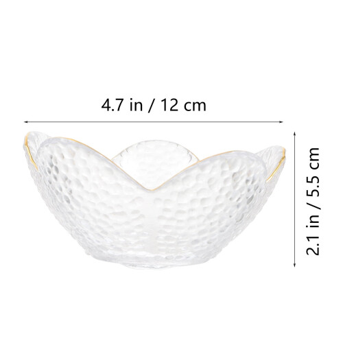Lotus Shaped Serving Dish Candy Dish Tray Salad Bowl Stackable Plate 12X12X5.6CM 2