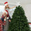 Christmas Tree Topper Star, Small Gold Red Sequins Design, Five-Pointed Tree Top Accessory Decor 4