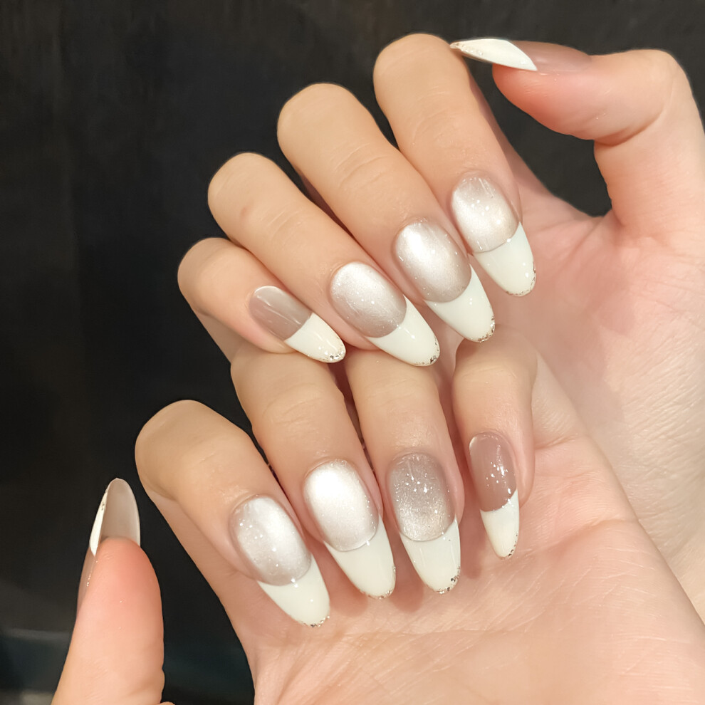 Dcph-Clothing (Xs) Women\'S Almond Fake Nails - Full Cover Diy
