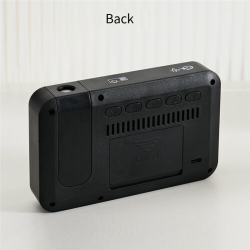 180 Rotating Projection LCD Alarm Clock Black and White Options Versatile Projection Features Alarm Settings White 2