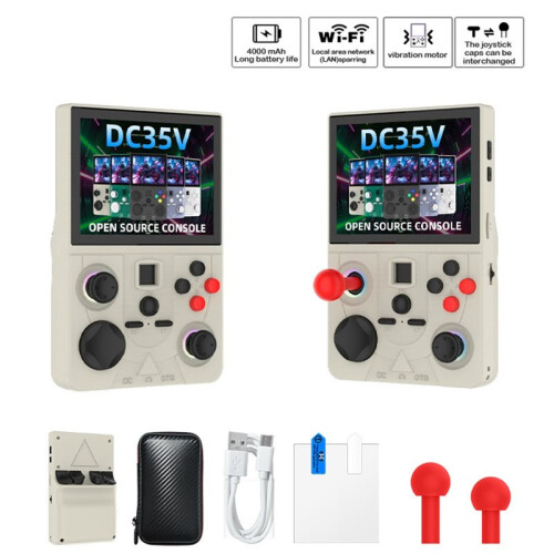 DC35V Retro Handheld Game Console 3.5Inch IPS Screen Replaceable Joystick Pocket Video Player Supports 30+ Emulators B 1