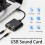 USB Audio Interface for Computer, USB to 3.5mm Audio Adapter, External Sound Card with Headphone 3