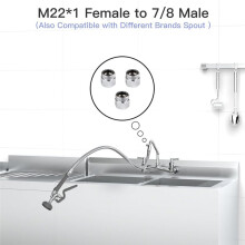 Pre Rinse Sprayer with 45" Stainless Steel Hose, 1.42 GPM, Ergonomic Handle for Commercial Kitchens