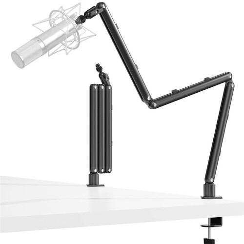 Adjustable Microphone Boom Arm for Mics,Rotatable Desk Stand for Streaming, Podcasting, Gaming 1