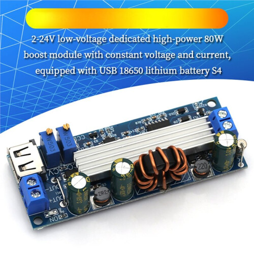 5Pcs  Step  Boost Converter 2-24v to 3-30v 4A 80w CC CV Power Module Adjustable Regulated Power Supply 2