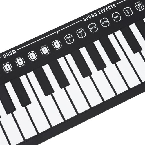 Portable 49-Key Hand Roll  Piano for Beginners, Foldable Silicone Keyboard 1
