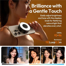 LM23 Smartphone Magnetic Fill Light Pocket LED Light 3in1 Phone Stand for Vlog for 17 Pro Max Phone B