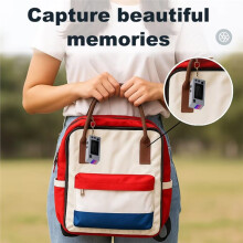 Thumb Camera 0.96Inch Action Retro Keychain Camera with 32G Card 1080P Very Small Camcorder Video Recorder Gray