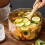 Glass Ice Fruit Bucket Handheld Fruit Circular Ice Bucket Fruit Basin, Tea Bucket Container 3
