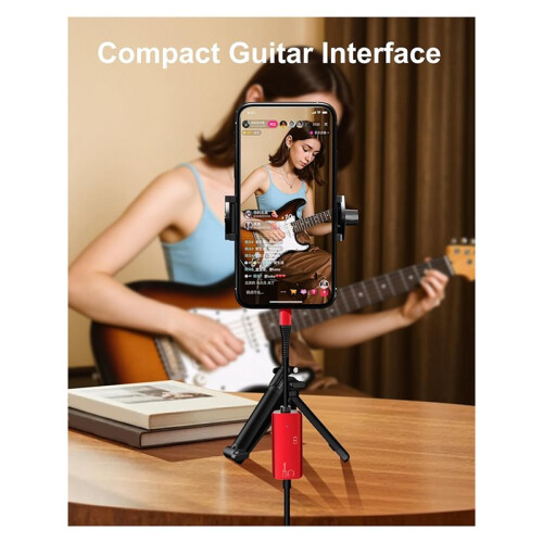 Audio Interface for Guitar, TYPE-C to 3.5mm Guitar Interface for Recording, Pocket Microphone Interface 1