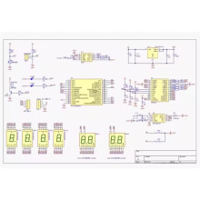 Elektronischer DIY-Bausatz ESP8266 Netzwerkuhr-WLAN-Modul 8-Bit Digitalröhrenanzeige Zeit- und Temperatur-Übungsset