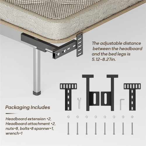 Heavy Duty Headboard Bracket Kit, Universal Bed Frame Stabilizer , Fits Twin Full Queen Size 2