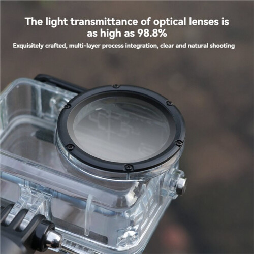 For  Osmo Action 6 Waterproof Diving Case 60M Underwater Waterproof Case for  Osmo Action 6 Protective Shell 2