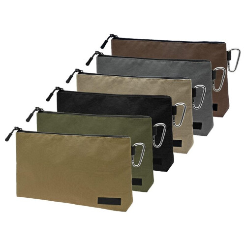 6 Pack Premium Tool Pouch Zipper Bag with Internal Pockets,14inch Tool Bag, Multipurpose Storage Pouch, Flat Bottom