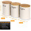 Cream Bread Bin & Tea Coffee 5Pcs Canister Set 5