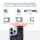 Leitor de Código de Barras 2D Portátil Sem Fio, com Clipe para Celular, Compatível com Smartphones Via 2.4G + . 3