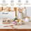 Cream Bread Bin & Tea Coffee 5Pcs Canister Set 8