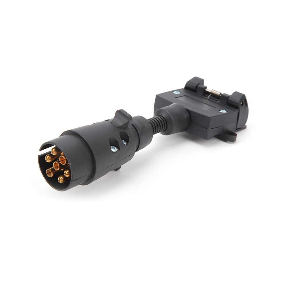Waterproof Trailer Adapter 7 Pin Round Male Plug To 7 Pin Flat Female Socket For Caravan Boat 6031002526117