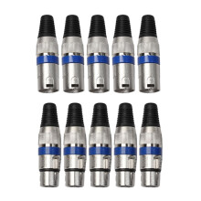XLR 3-Pin Female Audio Connectors Multi-Function Cable Sockets for Video and Audio Connections Portable and Practical