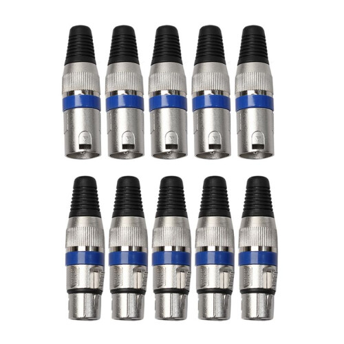 XLR 3-Pin Female Audio Connectors Multi-Function Cable Sockets for Video and Audio Connections Portable and Practical
