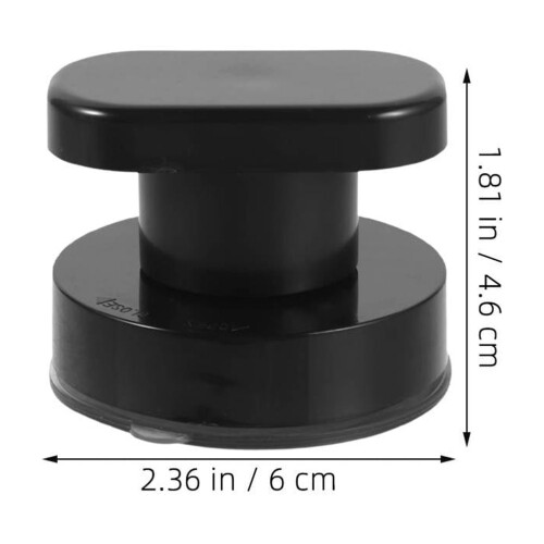 Homoyoyo2-Pack Μαύρες πλαστικές λαβές έλξης ποτηριών για πόρτες ντουλαπιών και 1