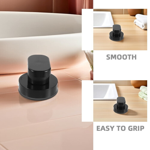 Homoyoyo2-Pack Μαύρες πλαστικές λαβές έλξης ποτηριών για πόρτες ντουλαπιών και 2
