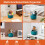 Οργανωτής γραφείου, περιστρεφόμενη θήκη στυλό 360 μοιρών με 5 διαμερίσματα, κουτί 2