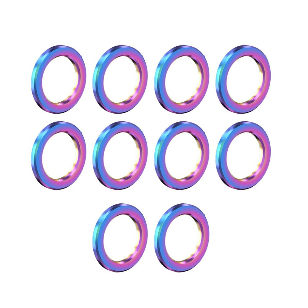 10Pcs M6 Bicycle Titanium Flat Washer Universal Bike Bolts Gasket 6Mm Mountain Road Bike Bolts Spacer Rainbow 4713607193995