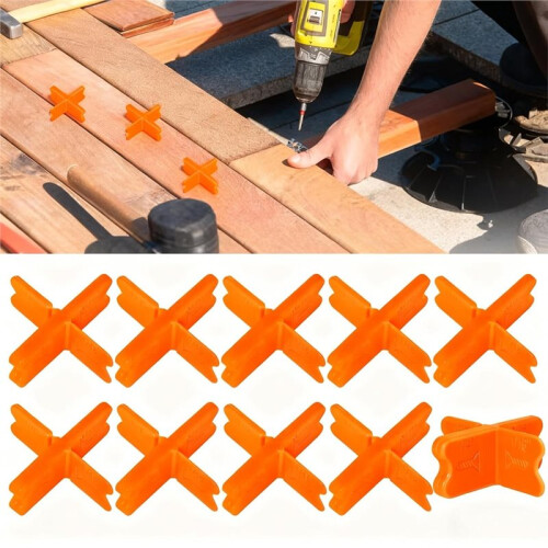 10PCS Deck Spacers,Deck Spacer Tool to Uniform Gaps Between Installed Deck Boards 1