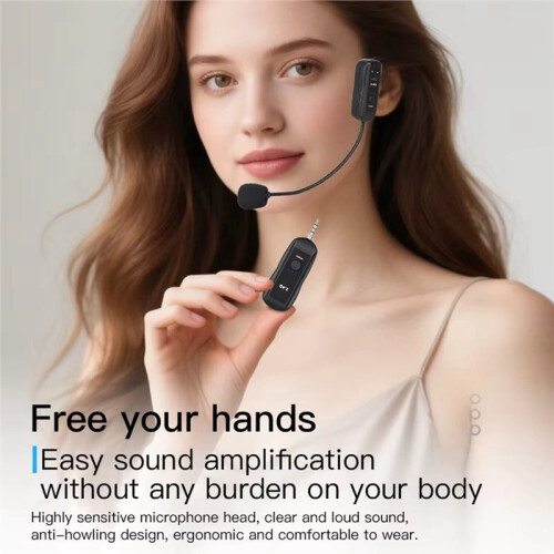Set di Microfoni Lavalier Wireless da 2,4 GHz per Insegnanti, Guide Turistiche e Relatori 1