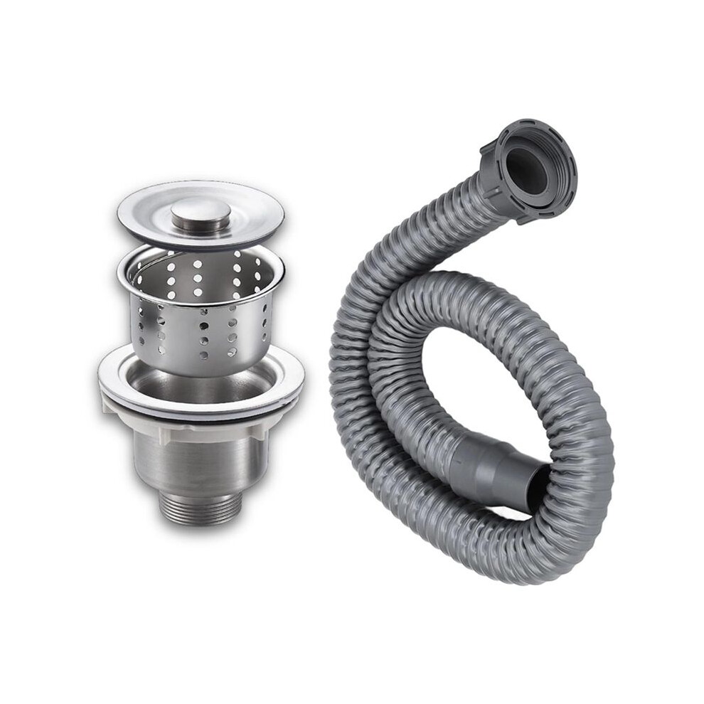 Drain Plug Basket Strainer Stainless Steel Sink Plug Kit Hair Salon Shampoo Sink Drain Plug Kit Quick Drain Sink Plug 4713772048441