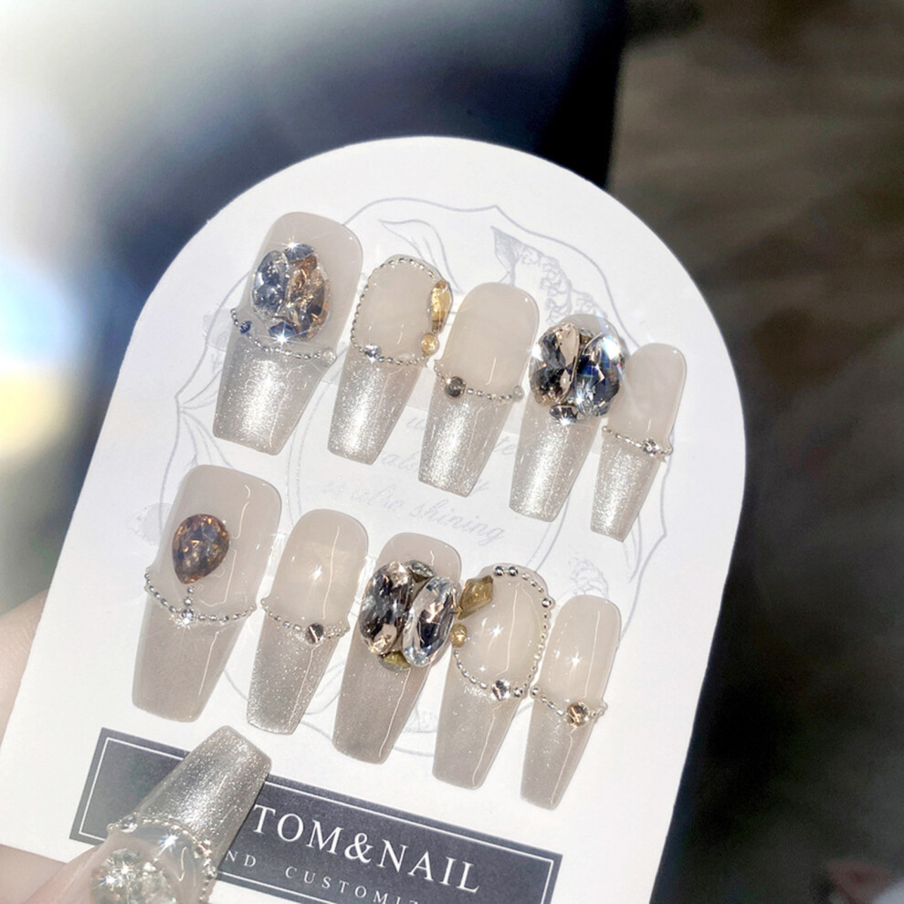 Phui-Pet-Supplies (M) Cat Eye Fake Nails - Handmade & Comfortable