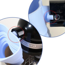 (Blue) Silicone Flour Funnel for Stand Mixer - Baking & Cooking