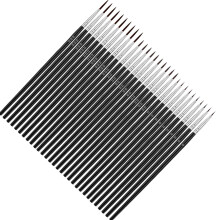 30Pcs Detail Painting Brush Set - Wooden Handle, Nylon Bristles, 3 Sizes