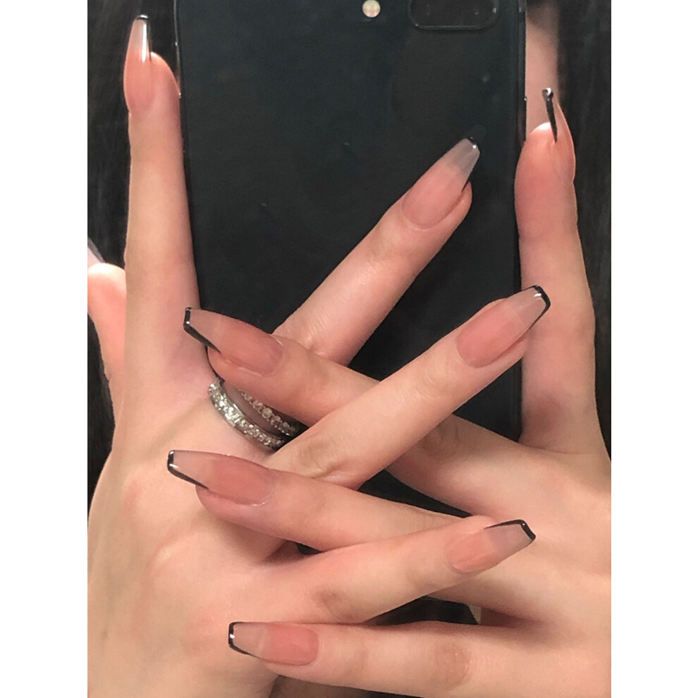 Dachuang Beauty Pro Black Manicure Fake Nails - Durable Salon Use