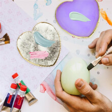 3PCS Resin Art Palette Set with Stirring Rod, Palette for Design, Makeup Mixing Palette