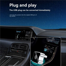 USB Wireless Carplay 2in1 Android AUTO Adapter WiFi & BT5.0+Voice AI Box Wired CarPlay to Wireless Carplay B