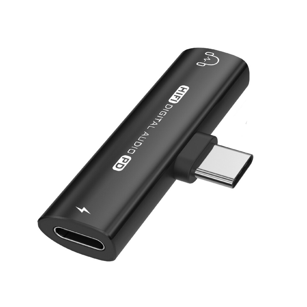 Usb C To 3.5Mm Headphone And Charger Adapter Black 7314280465316