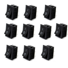 10er-Pack 2-poliger 2-Stufen-Ein/Aus-Schalter für Boote, geeignet für die Bootsindustrie Black