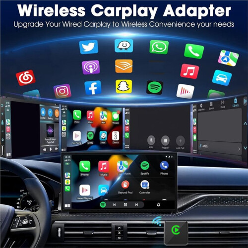 Wireless CarPlay Adapter Zinc Alloy MirrorLink  Android Auto Wireless  Adapter Plug& for Car 1