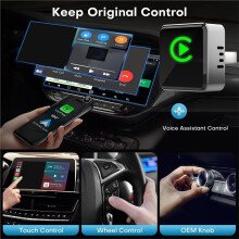 Wireless CarPlay Adapter Zinc Alloy MirrorLink Android Auto Wireless Adapter Plug& for Car