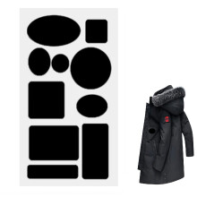 Selbstklebende, wasserfeste Reparaturflicken, 5 Blatt Black
