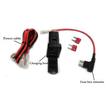 Carga RáPida del Coche 3 Puertos de Carga Cargador Adaptador USB Dual para Outlander 3 2018 2019 Luz Roja