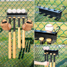 Baseball Bat Wall Mount, Baseball Holder and Bat Rack Mount Wall for Display, Fence Dugout Organizer for Long Usage