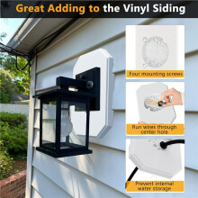2X Siding Mounting Kit,8141DBL Outdoor Light Mounting Block,Siding Mounting Plate for Lap Double and 4 Inch Siding White