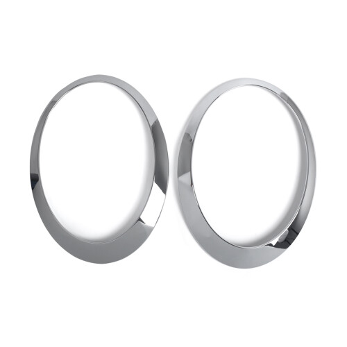 2Pcs Silver Headlight Rings Mini 2001-2006 2
