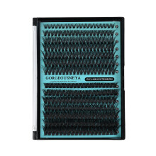 (60P 80P) False Eyelashes 9-16mm C D Curl Black Band