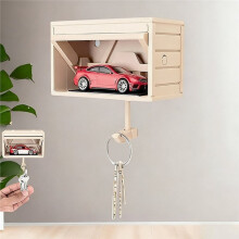 Car Garage Key Holder with Opening Door Wall Hanging Key Holder, Fun Key Organizer, Easy Installation Wall Decoration D