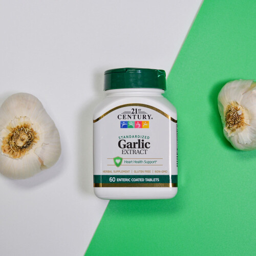 21st Century, Garlic Extract, Standardized, 60 Enteric Coated Tablets 2
